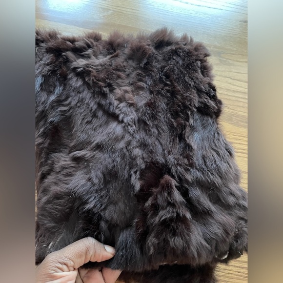Surell for Bloomingdale's 100% Rabbit Fur Zip Vest Size S/M - Picture 11 of 11